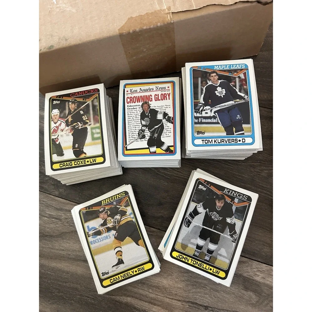 Hockey Cards Lot Box 1990's Commons Tops Vintage‎ Card Set